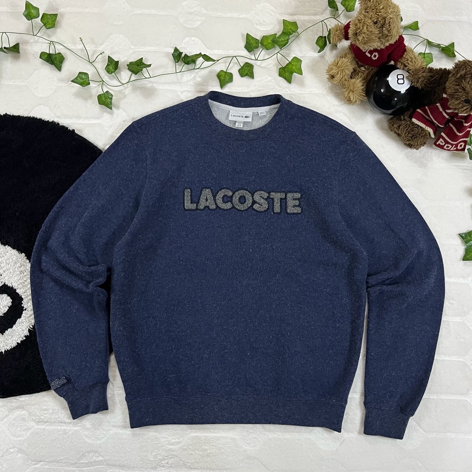Lacoste Brushed Cotton Blend Logo Sweatshirt