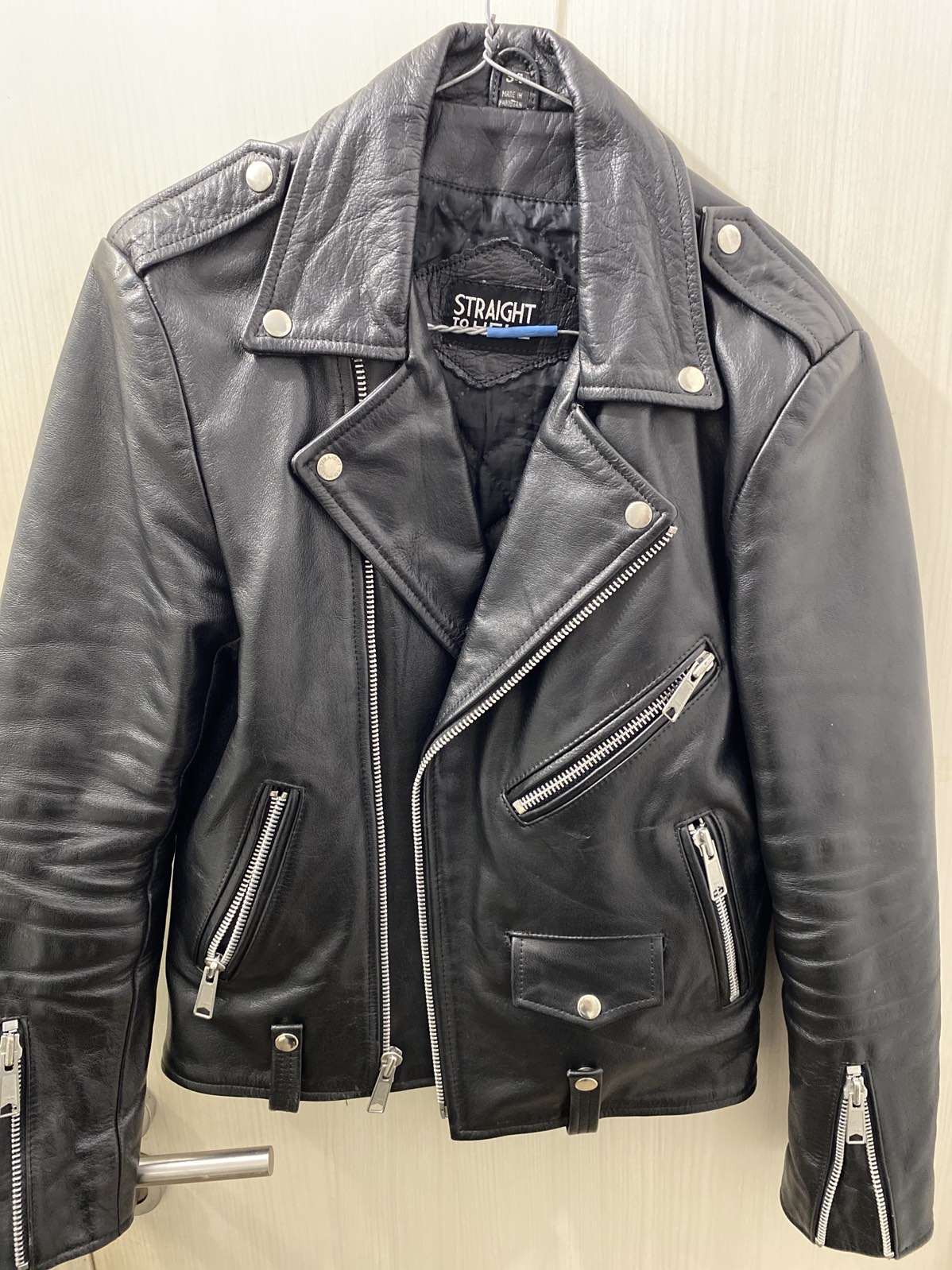 Leather Jacket Straight To Hell De Colección