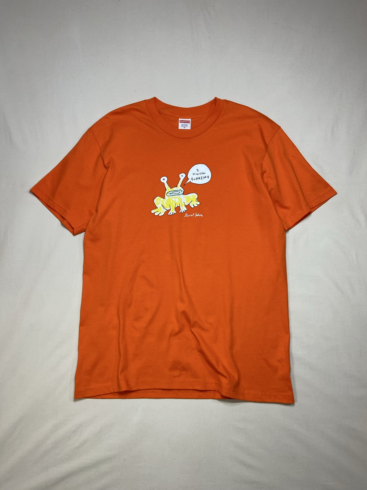 Polera Supreme X Daniel Johnston “Frog” Oversized- Naranjo