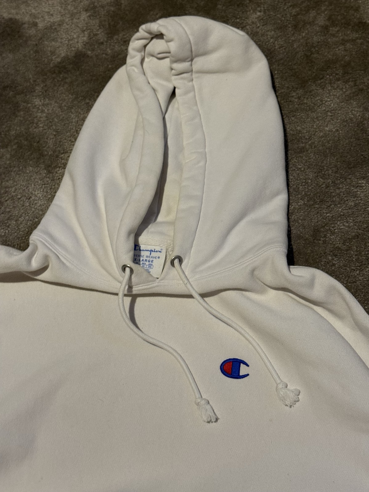Poleron Champion Reverse Weave White Pullover Hoodie