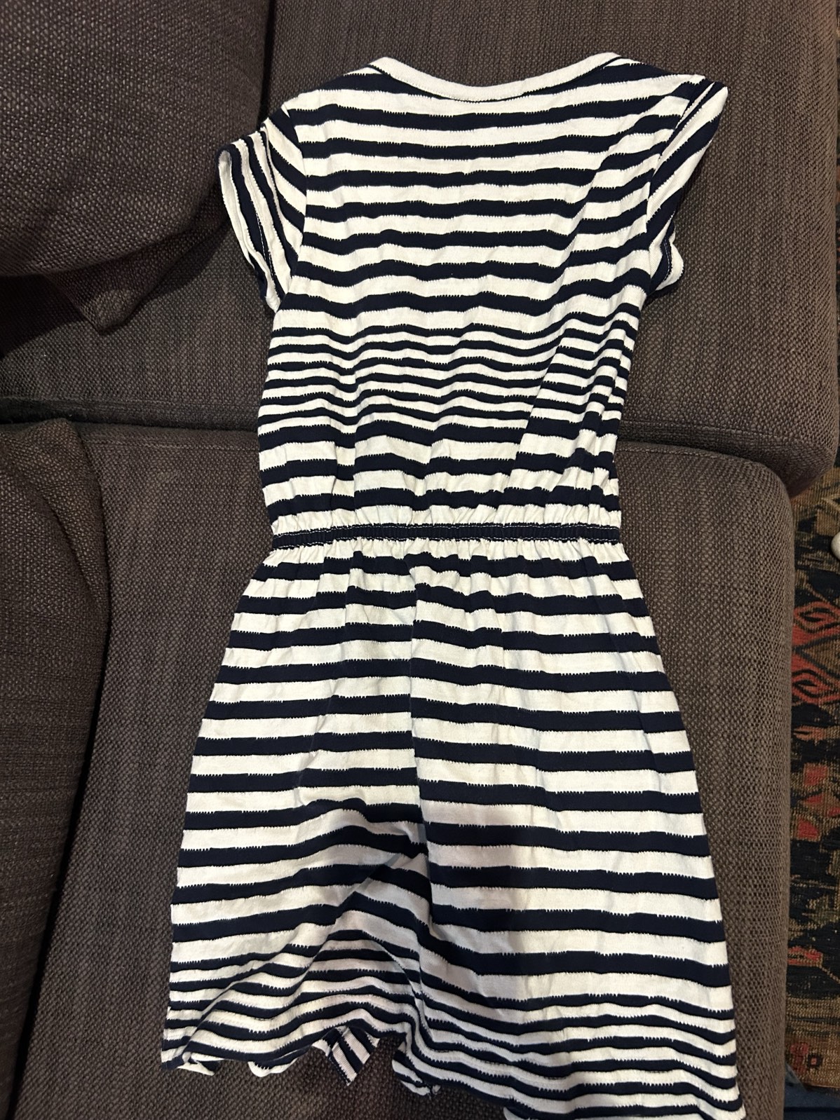 Vestido Lacoste Niña Talla 6 Azul Marino Con Blanco