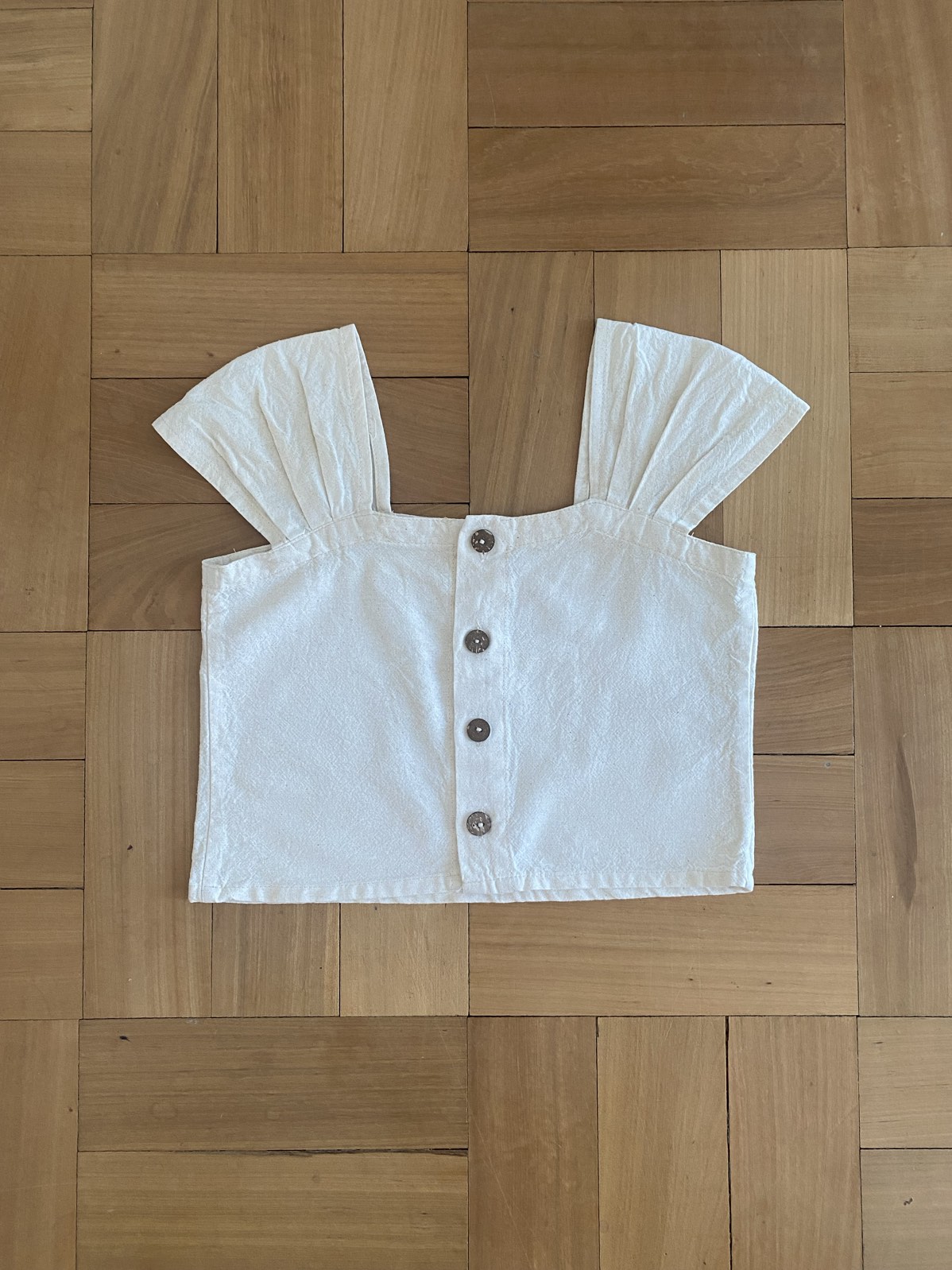 Top Lino Escote Cuadrado