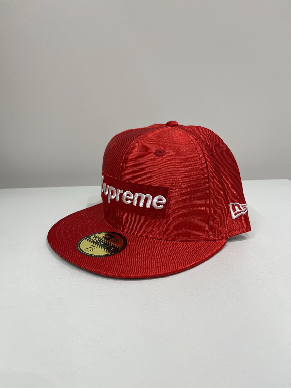 Gorra Supreme SS16 Dazzle Box Logo Satin Red 7 5/8