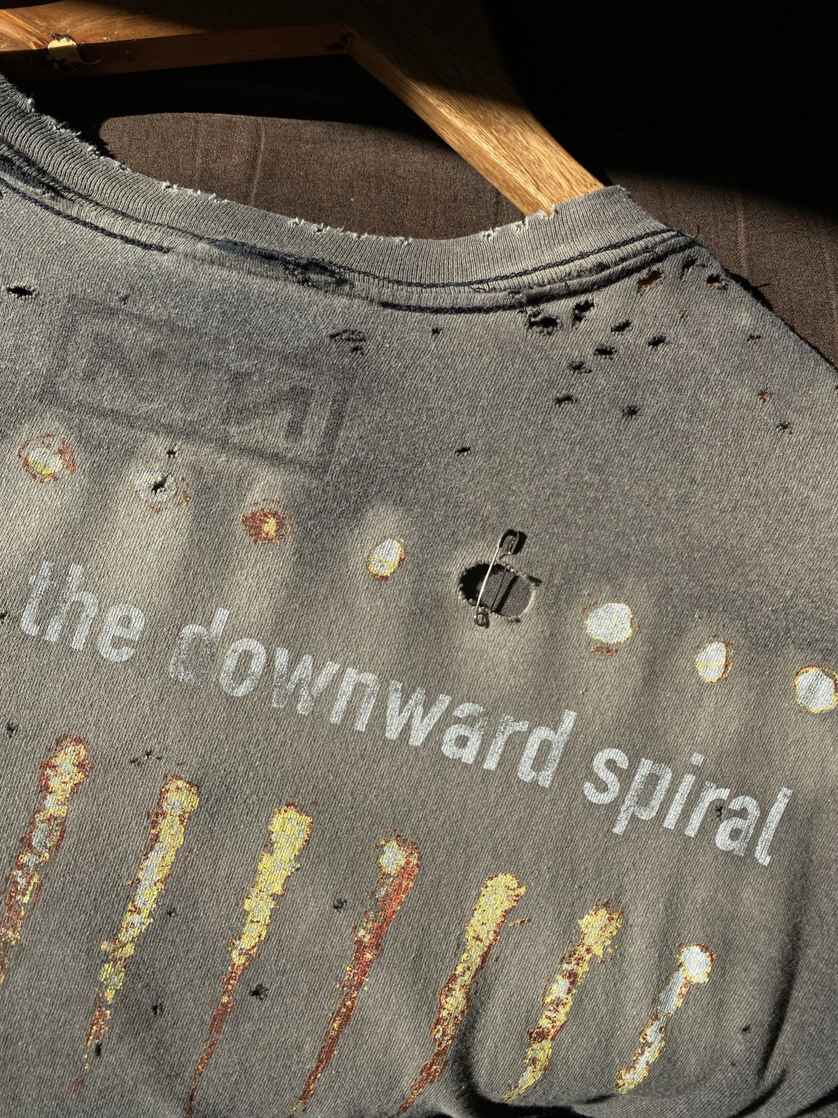 Polera Nine Inch Nails Intervenida A Mano