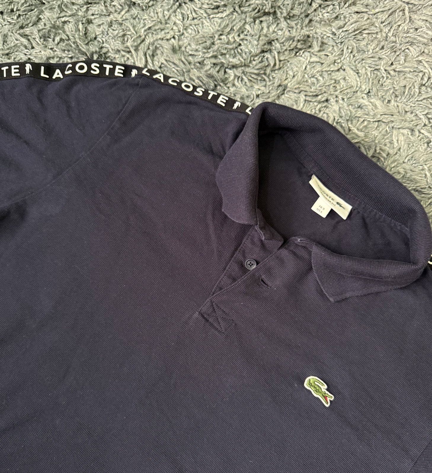 Polo/polera Cuello Piqué Lacoste Talla L Fit M
